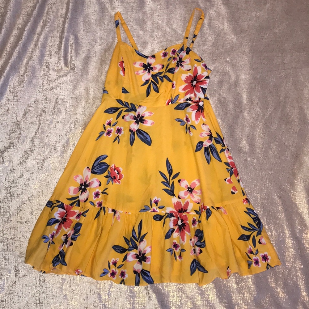Yellow floral dress